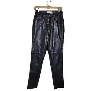Hugo Buscati Vintage High rise 100% Leather pants. Size 8